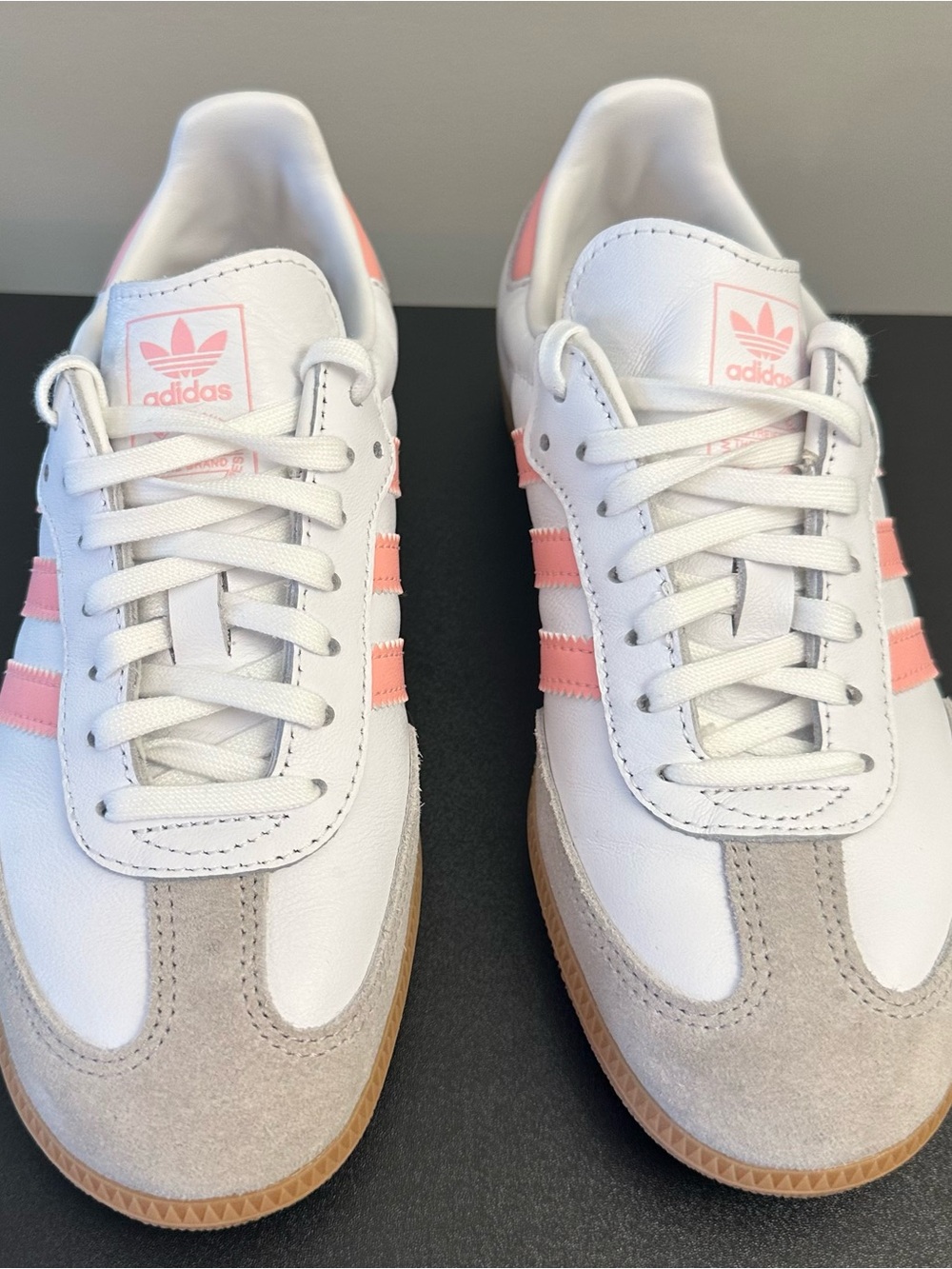 adidas Kids Samba Sneakers - White & Pink size 4 - Picture 2 of 9